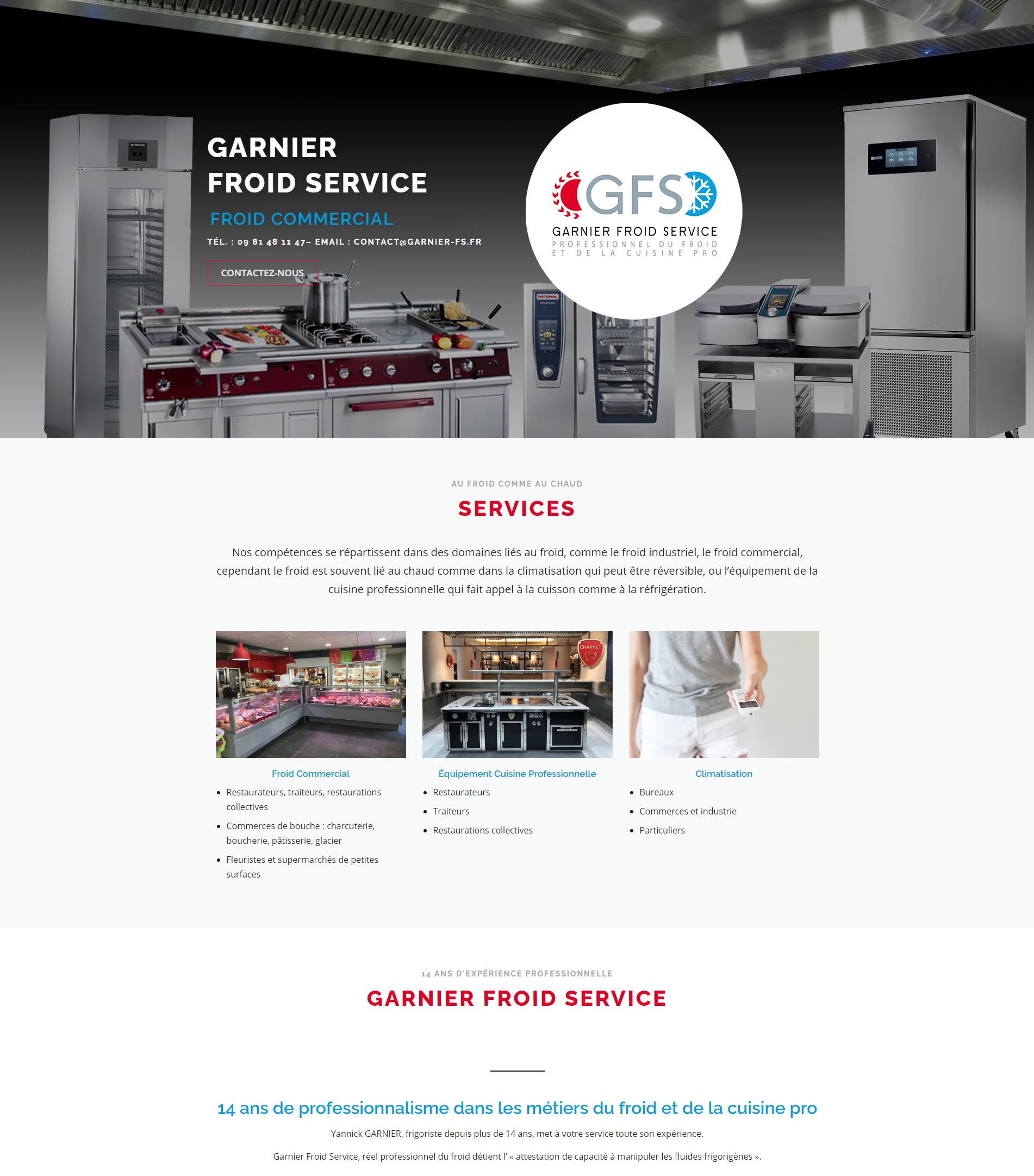 Garnier Froid Service - site internet sur mesure
